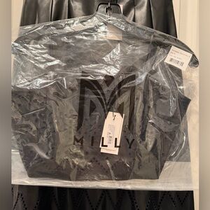 Milly Black Eyelet Leather Top